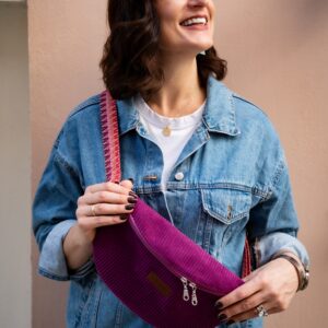 Τσαντάκι Μέσης Κοτλέ  Magenta Vibes Cord