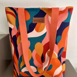 Tote Bag Διπλής Όψης waves and flowers