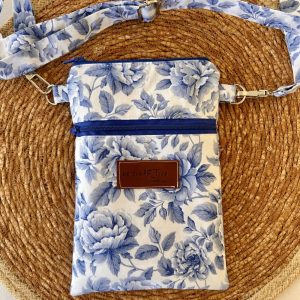 Τσαντάκι Κινητού με Διπλή Θήκη | vintage blue