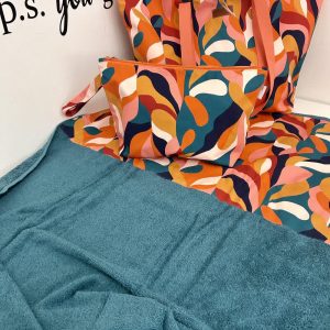 Χειροποίητο Σετ Παραλίας 3 τεμαχίων | waves orange
