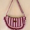 shoulder bag with ruffles