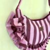 ruffle bag with stripes